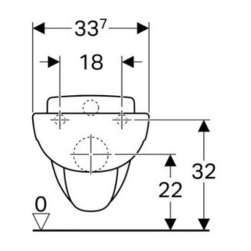 Geberit Wand-WC, Tiefspüler Bambini weiß KeraTect, 6 l