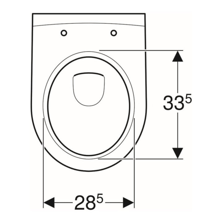 Geberit Wand-WC, Tiefspüler iCon 35,5x49cm, vrk A, ges, rimf, we. K-Tect