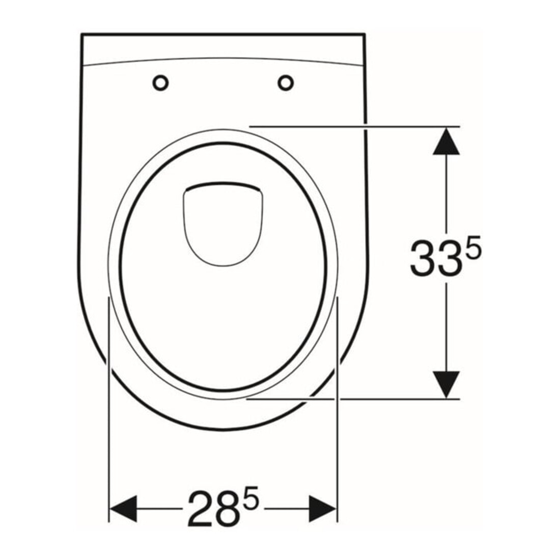 Geberit Wand-WC, Tiefspüler iCon 35,5x49cm, vrk A, ges, rimf, we. K-Tect