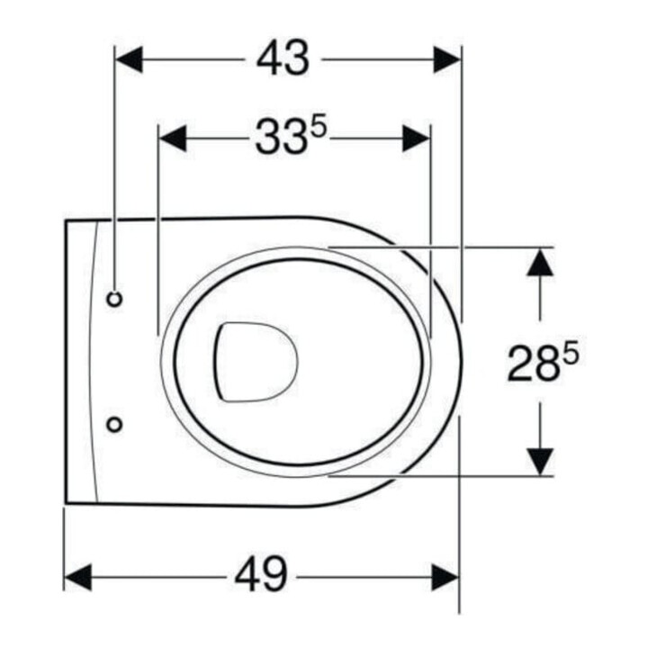 Geberit Wand-WC, Tiefspüler iCon 35,5x49cm, vrk A, ges, rimf, we. K-Tect