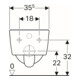 Geberit Wand-WC, Tiefspüler iCon 35,5x49cm, vrk A, geschl., rimfr., we.-2
