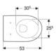 Geberit Wand-WC, Tiefspüler iCon 35,5x53cm, geschlossene Form, weiß