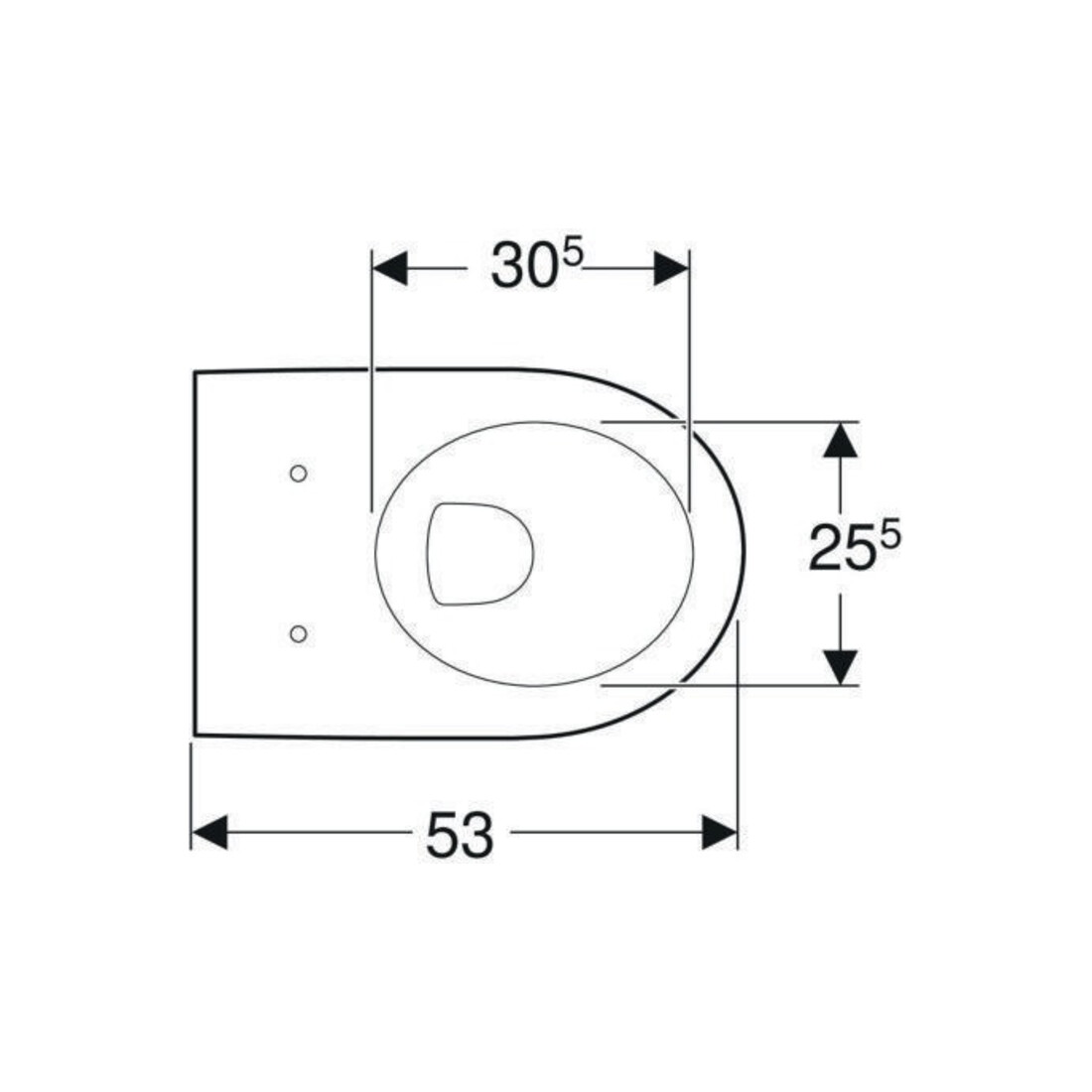 Geberit Wand-WC, Tiefspüler iCon 35,5x53cm, geschlossene Form, weiß