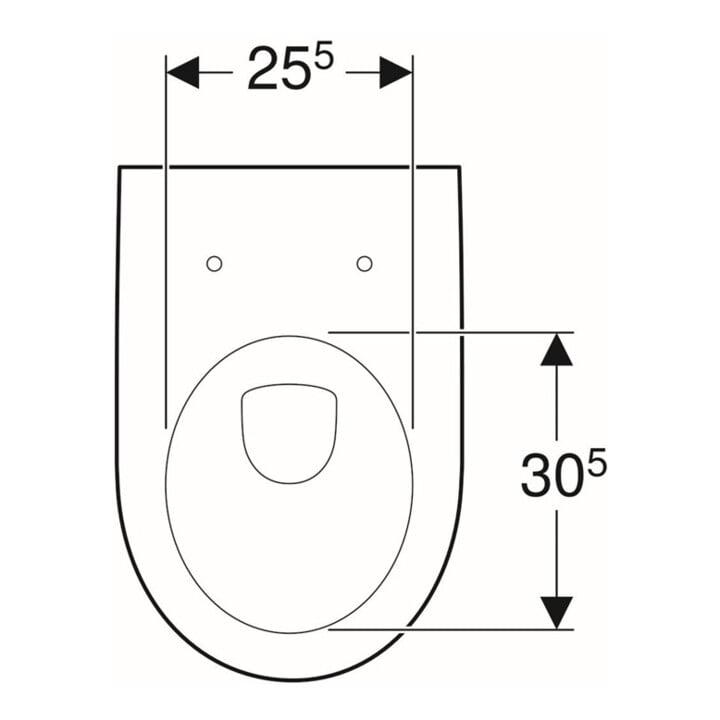 Geberit Wand-WC, Tiefspüler iCon 35,5x53cm, geschlossene Form, weiß