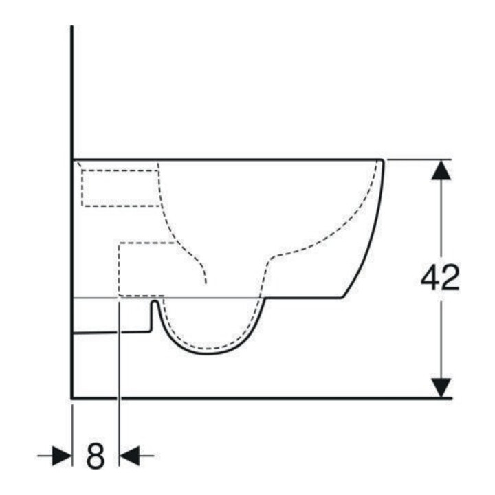 Geberit Wand-WC, Tiefspüler iCon 35,5x53cm, geschlossene Form, weiß