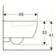 Geberit Wand-WC, Tiefspüler iCon 35x49cm, verk. Ausl., geschl. Form, weiß