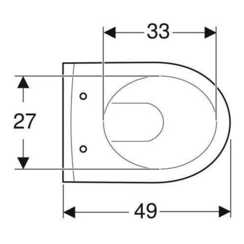Geberit Wand-WC, Tiefspüler iCon 35x49cm, verk. Ausl., geschl. Form, weiß