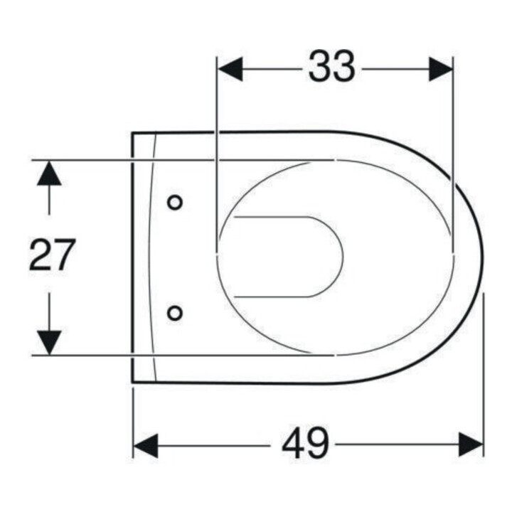 Geberit Wand-WC, Tiefspüler iCon 35x49cm, verk. Ausl., geschl. Form, weiß