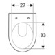 Geberit Wand-WC, Tiefspüler iCon 35x49cm, vrk A, geschl. F., we. K-Tect