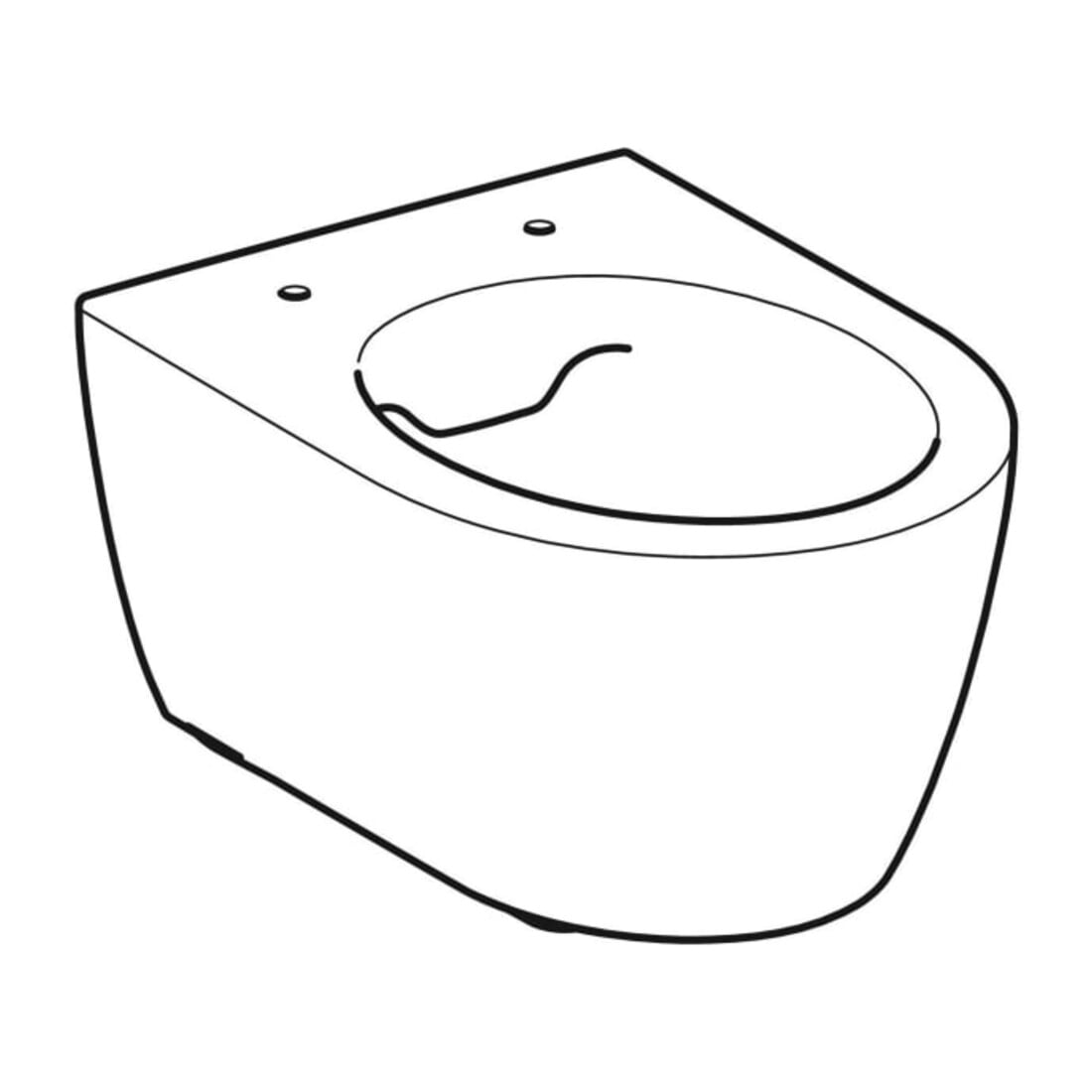 Geberit Wand-WC, Tiefspüler iCon 36x49cm, vrk A, ge F., rimfr., we/KeraTe