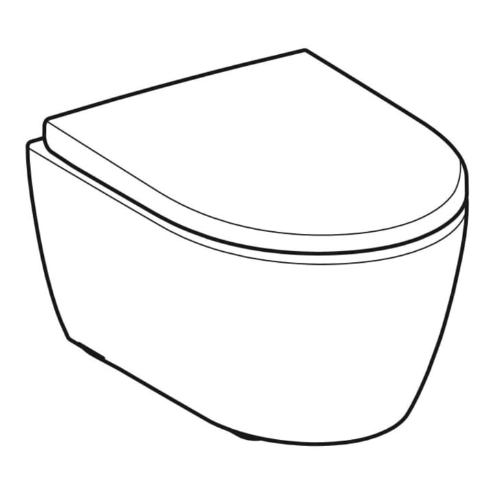 Geberit Wand-WC, Tiefspüler iCon 36x49cm, vrk A, ge F., rimfr., we. ma
