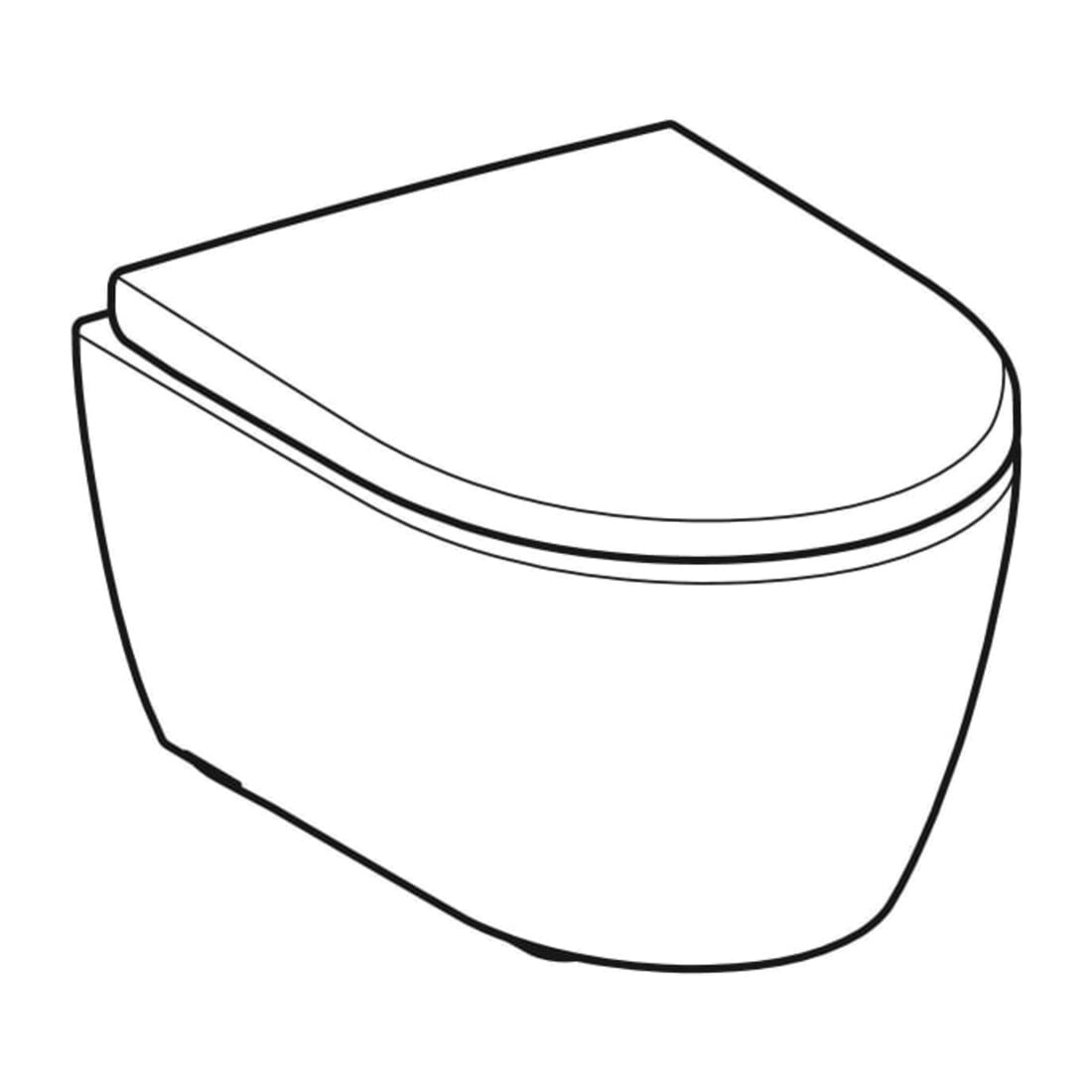 Geberit Wand-WC, Tiefspüler iCon 36x49cm, vrk A, ge F., rimfr., we. ma