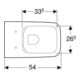 Geberit Wand-WC, Tiefspüler iCon Square 35x54cm, geschl. F., rimfr., we. K-Tect