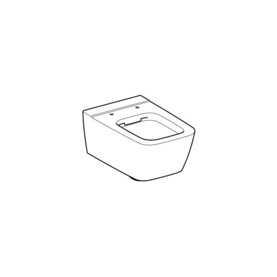 Geberit Wand-WC, Tiefspüler iCon Square 35x54cm, geschl. F., rimfr., we. K-Tect