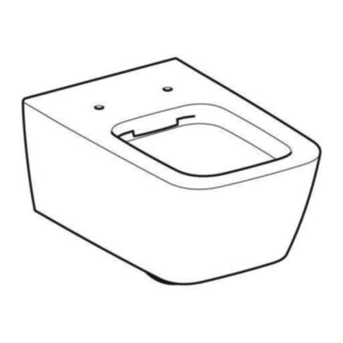 Geberit Wand-WC, Tiefspüler iCon Square 35x54cm, geschl. F., rimfr., we. K-Tect