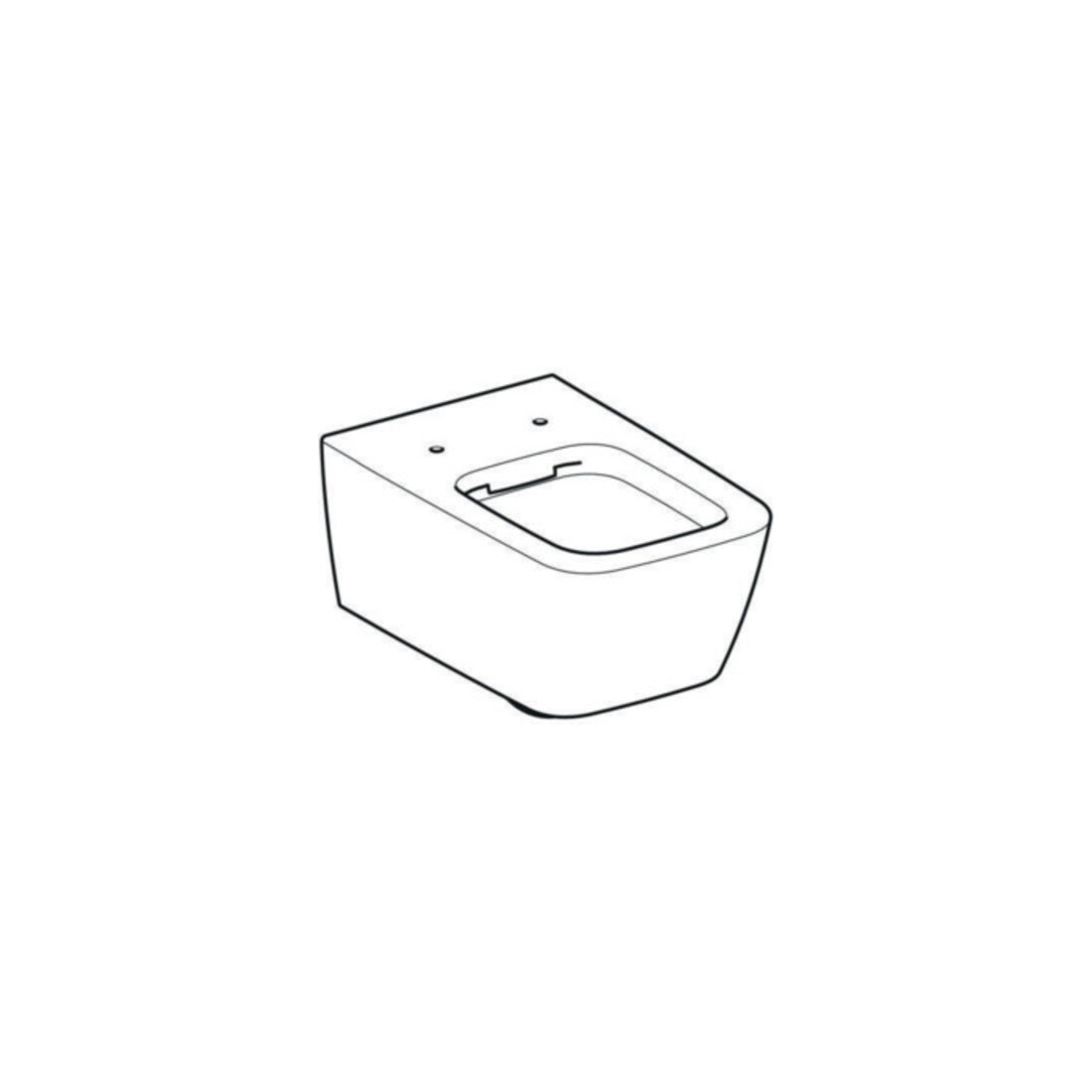 Geberit Wand-WC, Tiefspüler iCon Square 35x54cm, geschl. F., rimfr., we. K-Tect