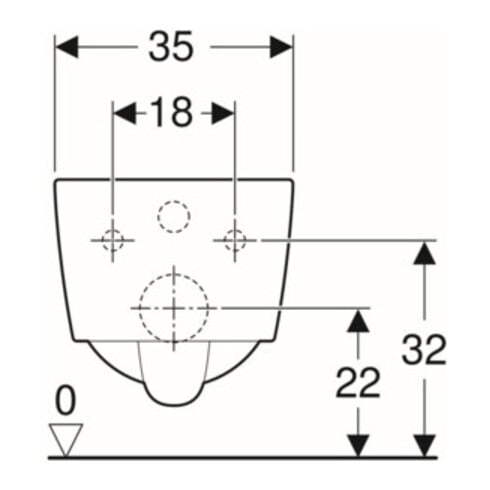 Geberit Wand-WC, Tiefspüler iCon Square 35x54cm, geschl. F., rimfr., we. K-Tect