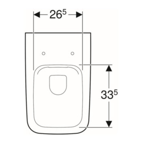 Geberit Wand-WC, Tiefspüler iCon Square 35x54cm, geschl. F., rimfr., we. K-Tect