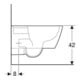 Geberit Wand-WC, Tiefspüler iCon Square 35x54cm, geschl. Form, rimfree, weiß
