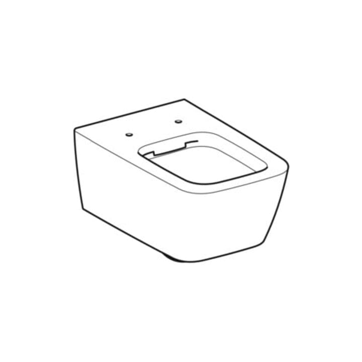 Geberit Wand-WC, Tiefspüler iCon Square 35x54cm, geschl. Form, rimfree, weiß