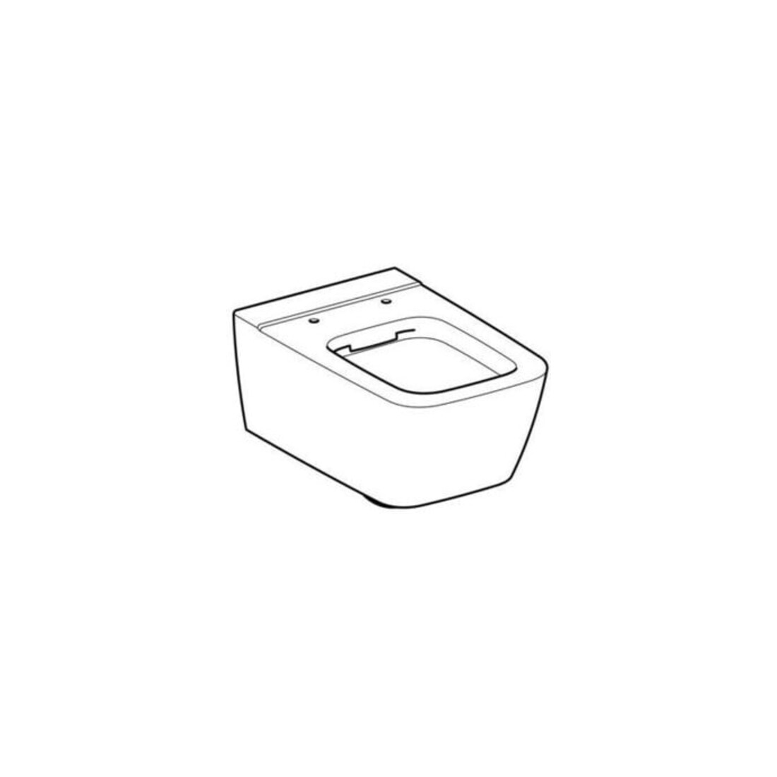 Geberit Wand-WC, Tiefspüler iCon Square 35x54cm, geschl. Form, rimfree, weiß