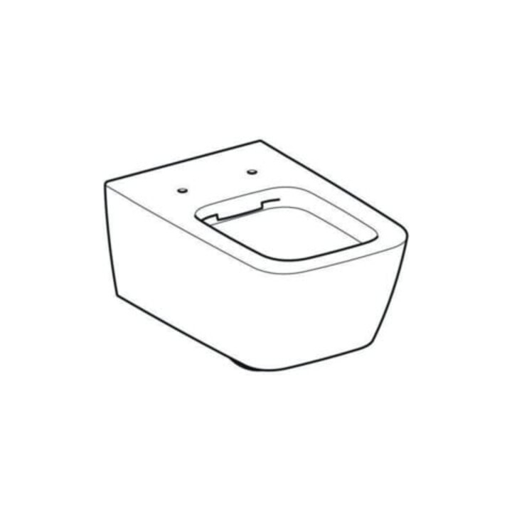 Geberit Wand-WC, Tiefspüler iCon Square 35x54cm, geschl. Form, rimfree, weiß