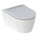 Geberit Wand-WC, Tiefspüler One mit WC-Sitz, weiß/hochglanzverchromt-1