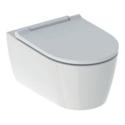Geberit Wand-WC, Tiefspüler One mit WC-Sitz, weiß/weiß Keratec-1