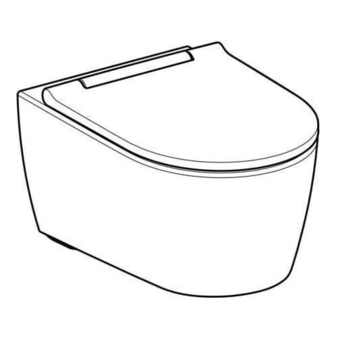 Geberit Wand-WC, Tiefspüler One mit WC-Sitz, weiß/weiß Keratec
