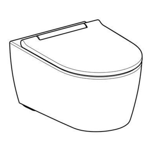 Geberit Wand-WC, Tiefspüler One mit WC-Sitz, weiß/weiß Keratec