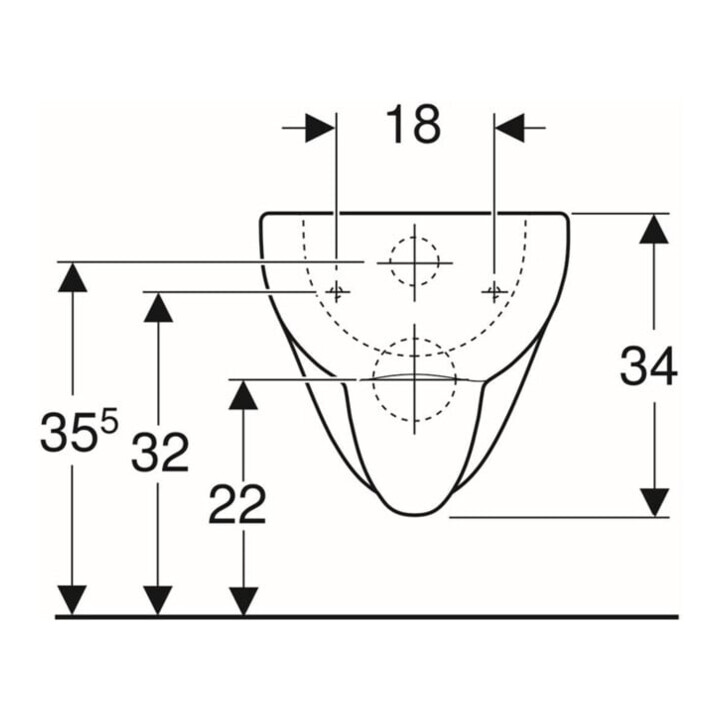 Geberit Wand-WC, Tiefspüler Renova 6/5 l, bahamabeige