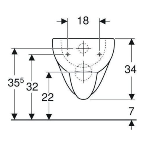 Geberit Wand-WC, Tiefspüler Renova 6/5 l, manhattan