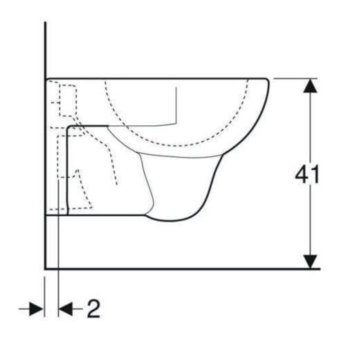 Geberit Wand-WC, Tiefspüler Renova 6/5 l, manhattan