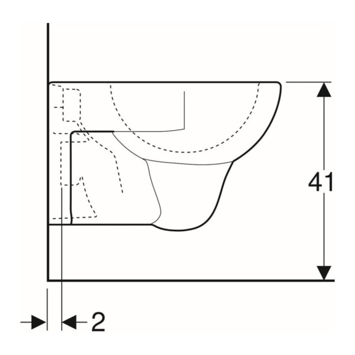 Geberit Wand-WC, Tiefspüler Renova 6/5 l, manhattan