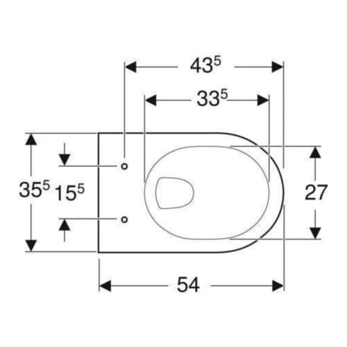 Geberit Wand-WC, Tiefspüler Renova 6/5 l, manhattan