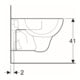 Geberit Wand-WC, Tiefspüler Renova 6/5 l, pergamon
