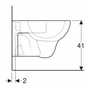 Geberit Wand-WC, Tiefspüler Renova 6/5 l, pergamon-2