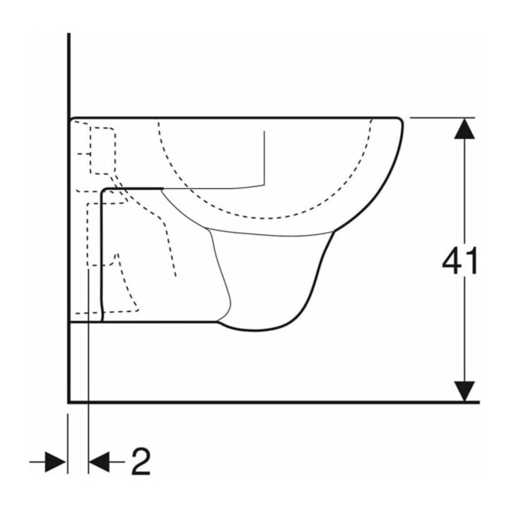 Geberit Wand-WC, Tiefspüler Renova 6/5 l, pergamon