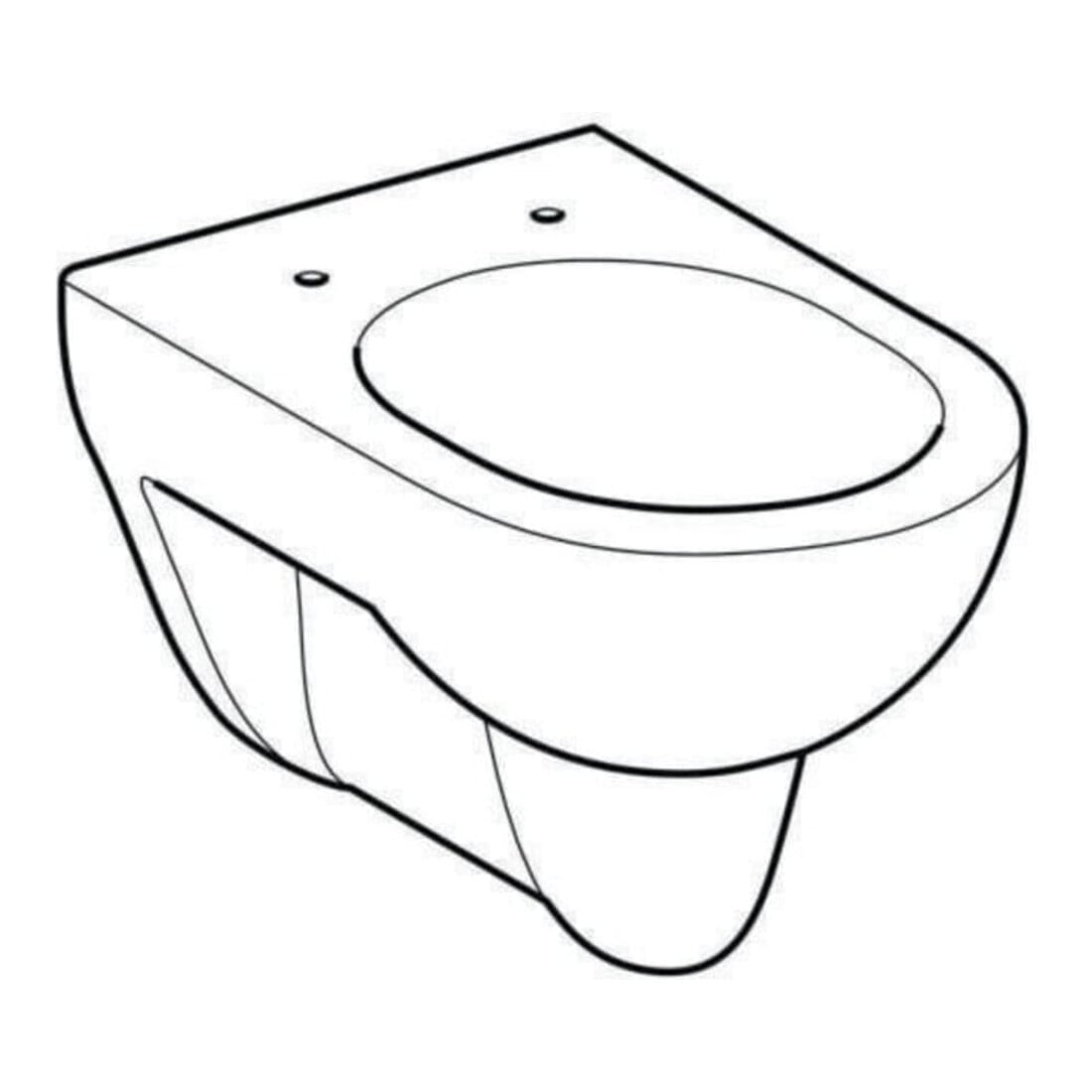Geberit Wand-WC, Tiefspüler Renova 6/5 l, pergamon