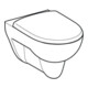 Geberit Wand-WC, Tiefspüler Renova 6/5 l, Set, mit WC-Sitz, weiß-2