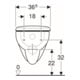 Geberit Wand-WC, Tiefspüler Renova 6/5 l, Set, mit WC-Sitz, weiß