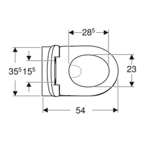 Geberit Wand-WC, Tiefspüler Renova 6/5 l, Set, mit WC-Sitz, weiß