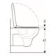 Geberit Wand-WC, Tiefspüler Renova 6/5 l, Set, mit WC-Sitz, weiß
