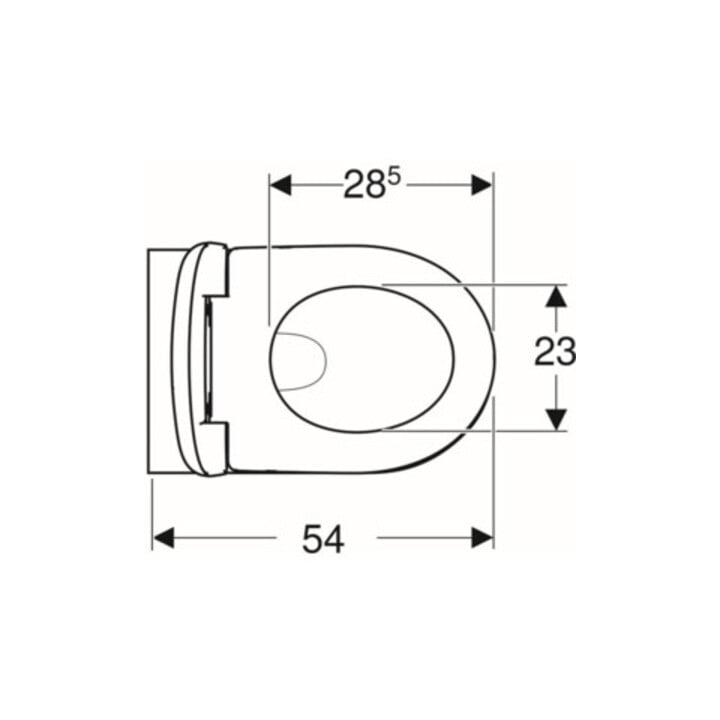 Geberit Wand-WC, Tiefspüler Renova 6/5 l, Set, mit WC-Sitz, weiß
