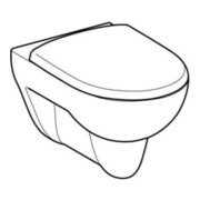 Geberit Wand-WC, Tiefspüler Renova 6/5 l, Set, mit WC-Sitz, weiß-4