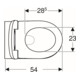 Geberit Wand-WC, Tiefspüler Renova 6/5 l, Set, mit WC-Sitz, weiß-4