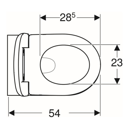 Geberit Wand-WC, Tiefspüler Renova 6/5 l, Set, mit WC-Sitz, weiß