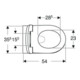 Geberit Wand-WC, Tiefspüler Renova 6/5 l, Set, mit WC-Sitz, weiß-5