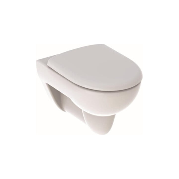 Geberit Wand-WC, Tiefspüler Renova 6/5 l, Set, mit WC-Sitz, weiß