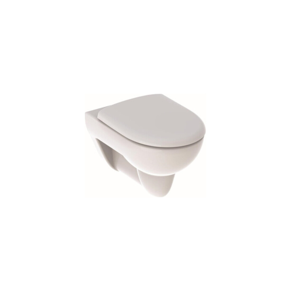 Geberit Wand-WC, Tiefspüler Renova 6/5 l, Set, mit WC-Sitz, weiß